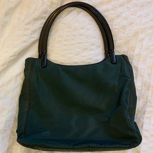 Authentic Prada Dark Green Tessuto Nylon Mini Tote